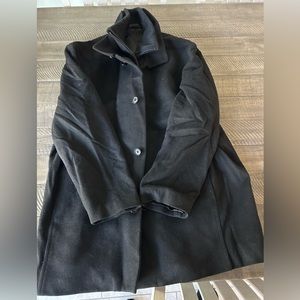 J Ferrar Double Zip & Button Peacoat